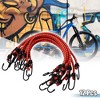Unique Bargains Bike Elastic Tie Down Straps Hooks Moving Load Securing  Cord Straps Red 12 Pcs