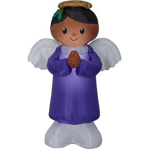 Gemmy Christmas Airblown Inflatable Angel, 3.5 ft Tall, Purple - 1 of 3