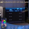 Dresser for Bedroom with Charging Station and LED Lights, Storage Organizer with 6 Drawers Wooden for Living Room, Closet, Bedroom, Guest Room - 2 of 4
