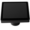 ALFI 5 Inches x 5 Inches Black Matte Square Stainless Steel Shower Drain with Solid Cover - 4 of 4