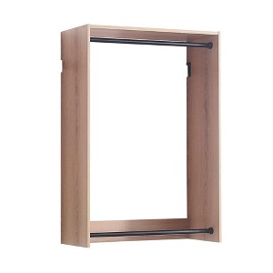 TiramisuBest Hollow Pattern 2-Door 3-Drawer Wardrobe, Wood & White Finish, Ideal for Bedrooms and Dressing Rooms - 1 of 4