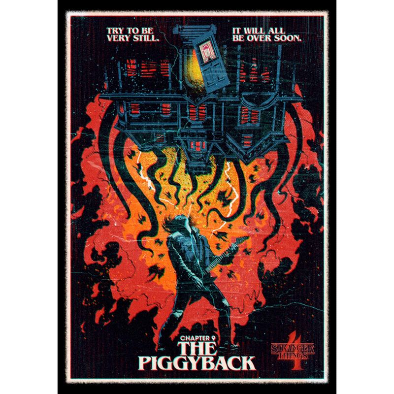 Men's Stranger Things Retro Piggyback Poster T-Shirt, 2 of 6