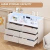 Acekool Smart Dresser - 6 Drawer LED Storage with Charging Station - 3 of 4