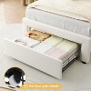 Twin Size Bed Frame with Storage Drawer , Velvet Princess Platform Bed with Adjustable Headboard, Wood Slats Support - 4 of 4