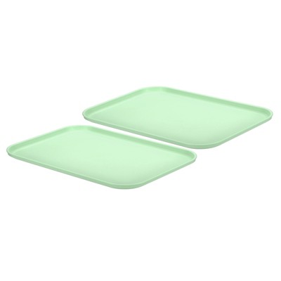 Unique Bargains Rectangular Reusable Lightweight Plastic Serving Tray 2 Pcs