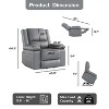 Electric Power Lift Recliner Chair for Elderly & Mobility Limited - Heated Massage Sofa with Remote - PU Leather & High-Density Foam - 3 of 4