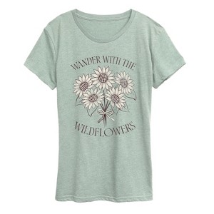 Women's - Instant Message - Wander Wildflowers Short Sleeve Graphic T-Shirt - 1 of 4