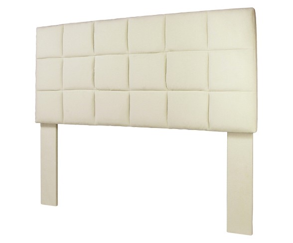 miBasics Marsha Flannelette Adjustable Full/Queen Headboard in Ivory