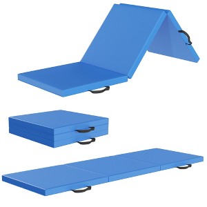 Gulches Tri-Fold Folding Exercise Mat with Carrying Handle for Mixed Martial Arts, Gymnastics and Home Gym Protecting Floor, 2 Inch Thick. - 1 of 4