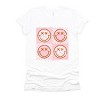 Simply Sage Market S.W.Smiley Pink Four Square Smiley Face Short Sleeve Tee - XL - White - 2 of 4