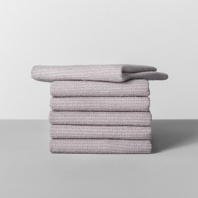 6pk Terry Dishcloth Light Gray - Made By Design™