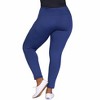 24seven Comfort Apparel Plus Size Side Pocket Ankle Length Yoga Pant Leggings - 3 of 4