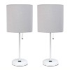 Creekwood Home Oslo 19.5" Power Outlet Base Metal Table Desk Lamp with Shade - 4 of 4
