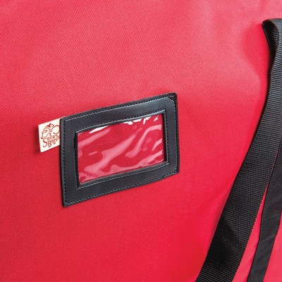 Red Wheeled Duffel Christmas Tree Storage Bag for 9 ft Trees