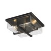 Sana Collection Outdoor Flush Mount Light - Black Glass, 4 Bulbs, Dimmable, 12" x 5" - 3 of 4