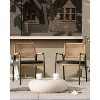 2-Piece Modern Square Wicker Chairs - Metal Frame & PE Rattan for Patio/Deck/Balcony, Outdoor Dining Set - 2 of 4