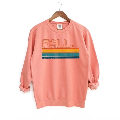 Simply Sage Market Women's Garment Dyed Graphic Sweatshirt Retro Fall Stripes