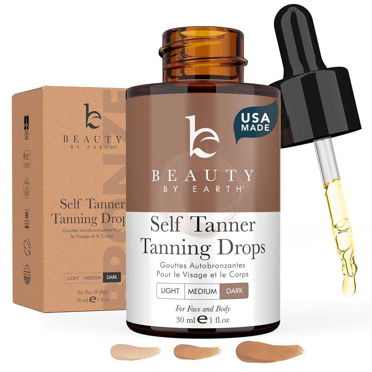 Beauty By Earth Self Tanner Tanning Drops, 1oz