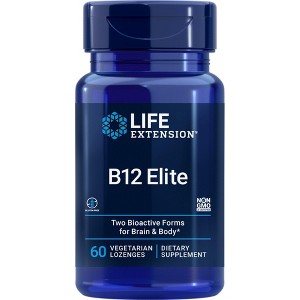 B 12 Elite by Life Extension  -  60 Vegtarian Lozenge - 1 of 2