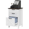HOMCOM 3 Drawer File Cabinet, Filing Cabinet for Hanging A4/Letter Size, Farmhouse Printer Stand with Storage for Home Office - 4 of 4