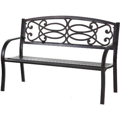 Evergreen Metal Garden Bench