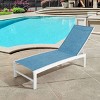 Outdoor All Weather Aluminum Adjustable Chaise Lounge Chair for Patio Beach Yard Pool - Crestlive Products - image 3 of 4