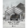 GustoWave 13'x26' Heavy Duty Steel Carport for All Weather Sedans, Bass Boats, Motos, ATVs, and SUVs - 2 of 4