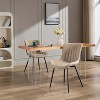 2-Pack Striped Dining Chairs with Backs, 300lb Capacity & Adjustable Non-Scratch Metal Legs, Set of 2 - 3 of 4