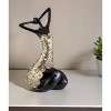 HomeRoots 14" Dark Espresso And Gold Polyresin Woman Statue Sculpture - 2 of 4