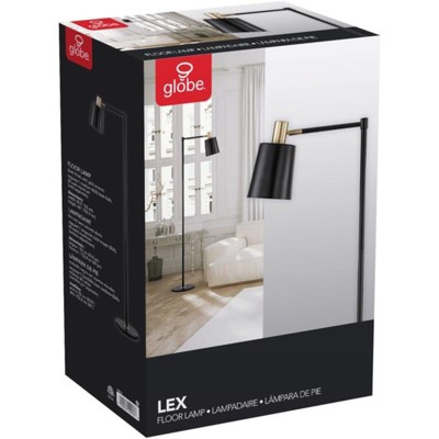 Globe Electric Lex 60 in. Matte Black Floor Lamp (Case of 2)