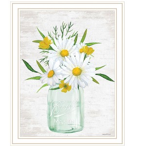 HomeRoots Floral Bouquet White Framed Print Wall Art - 1 of 3