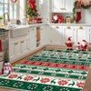 Christmas Area Rug, Machine Washable Low Pile Non-Slip Carpet with Snowflake Reindeer Design, Floor Mat for Home Office - 3 of 4