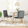 vidaXL Dining Chairs 2 pcs Dark Gray Fabric - 2 of 4