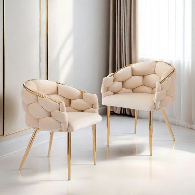 Elegant Velvet Arm Chair with Gold Legs, Modern Accent Chair with Full Back Support for Living Room, Office, Bedroom -Christopher Knight Home