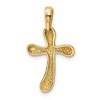 Black Bow Jewelry 14k Yellow Gold Polished Freeform Cross Pendant - 3 of 4