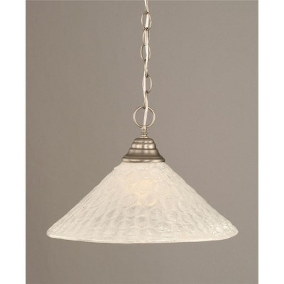 Toltec Lighting Any 1 - Light Pendant in  Brushed Nickel with 16" Italian Bubble Shade