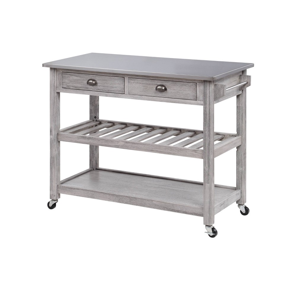 Photos - Other Furniture Sonoma Kitchen Cart Storm Gray - Boraam