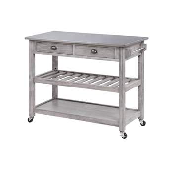 Sonoma Kitchen Cart with Stainless Steel Top  - Boraam
