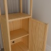 KTMBDW Bathroom Cabinet Freestanding, Bamboo Storage Cabinet 3-Tier Floor Cupboard with Door and Shelf for Small Spaces, Bathroom, Hallway, Natural - 4 of 4