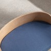 SEVOBAL Pet Beds Elevated Dog Bed Pet Sofa With Solid Wood legs and Bent Wood Back, Velvet Cushion, Walnut, Blue, 26.77"*15.75"*11.02" - 4 of 4