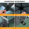Garvee 12x12ft Pop-Up Gazebo Screen Tent,6-Sided Canopy Sun Shelter with Portable Carry Bag, Oxford Cloth for Patio, Lawn, and Backyard - 3 of 4