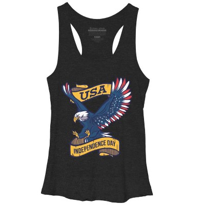 Women's Design By Humans Bald Eagle 4th July Day By TshirtforHumans Racerback Tank Top