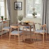 Mshliw Set of 2 Mid Century Modern Rubberwood Dining Chairs with Ergonomic Backrest and Cushioned Seat for Kitchen Dining Room - 2 of 4