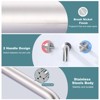 WOWOW 2-Handle Wall-Mount Brass Roman Tub Faucet with Long Spout Reach in Brushed Nickel (Valve Included) - 3 of 4