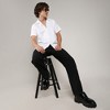 Campus Sutra Men Men's Chalk White Embroidered Heathered Shirt - 3 of 3