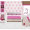 Bacati - Damask Chocolate/White Crib or Toddler Bed Skirt - 3 of 3