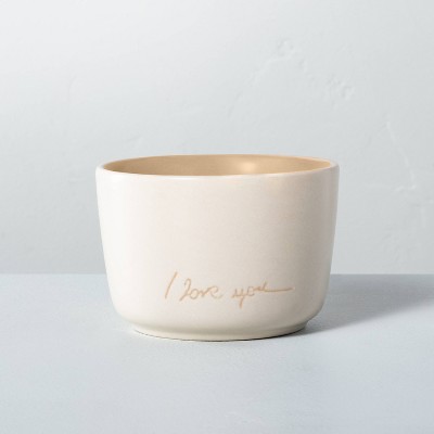 6.8oz Pampas 'I Love You' Ceramic Candle Gold - Hearth & Hand™ with Magnolia