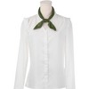 Elerevyo Women's Solid Satin Scarves Small Square Neck Scarf Neckerchief 19.7"x19.7" - 2 of 4