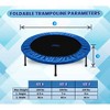 Machrus Upper Bounce Mini Trampoline for Adults - Rebounder Exercise Fitness Kids Trampoline - Small Rebounder Trampoline with Durable Jumping Mat, Portable & Foldable Workout Trampoline - image 2 of 4