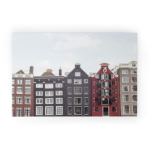 Henrike Schenk - Travel Photography Typical Houses Of Amsterdam Welcome Mat -Society6 - 1 of 3